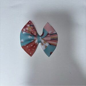 Bullet Fabric Colorful Floral Kids Hair Bow